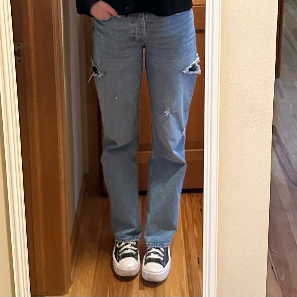 Abercrombie Curve Love Straight Leg Jean 27 LONG